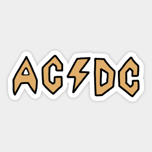 Butt-Head AC/DC - Brown Sticker